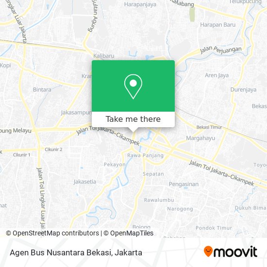Agen Bus Nusantara Bekasi map