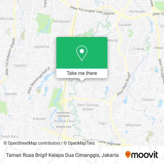 Taman Rusa Brigif Kelapa Dua Cimanggis map
