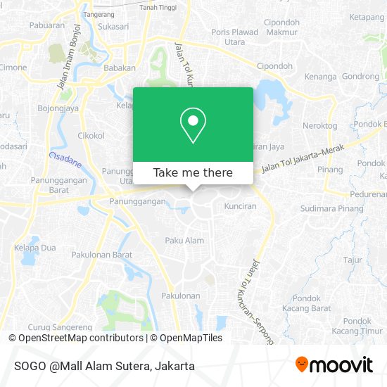 SOGO @Mall Alam Sutera map