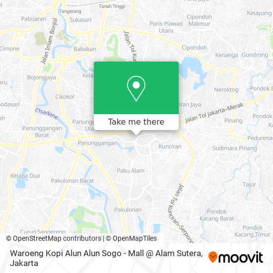 Waroeng Kopi Alun Alun Sogo - Mall @ Alam Sutera map