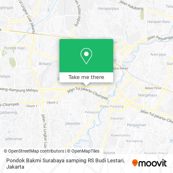 Pondok Bakmi Surabaya samping RS Budi Lestari map