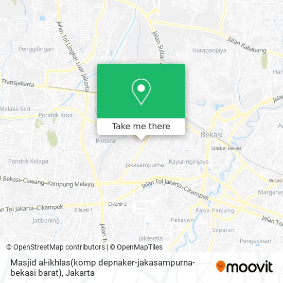 Masjid al-ikhlas(komp depnaker-jakasampurna-bekasi barat) map