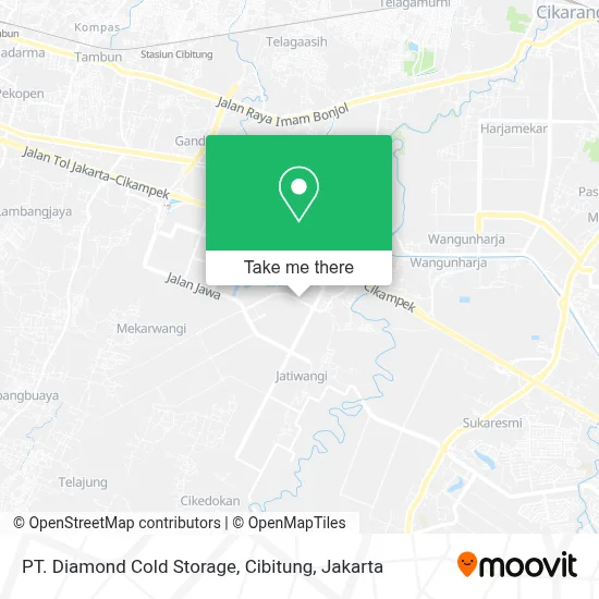 PT. Diamond Cold Storage, Cibitung map