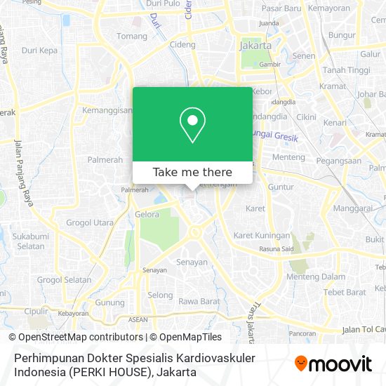 Perhimpunan Dokter Spesialis Kardiovaskuler Indonesia (PERKI HOUSE) map
