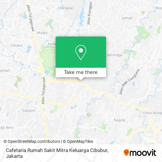 Cafetaria Rumah Sakit Mitra Keluarga Cibubur map