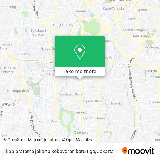 kpp pratama jakarta kebayoran baru tiga map