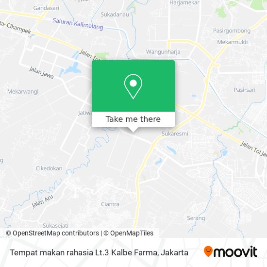 Tempat makan rahasia Lt.3 Kalbe Farma map