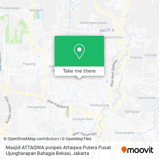 Masjid ATTAQWA ponpes Attaqwa Putera Pusat Ujungharapan Bahagia Bekasi map