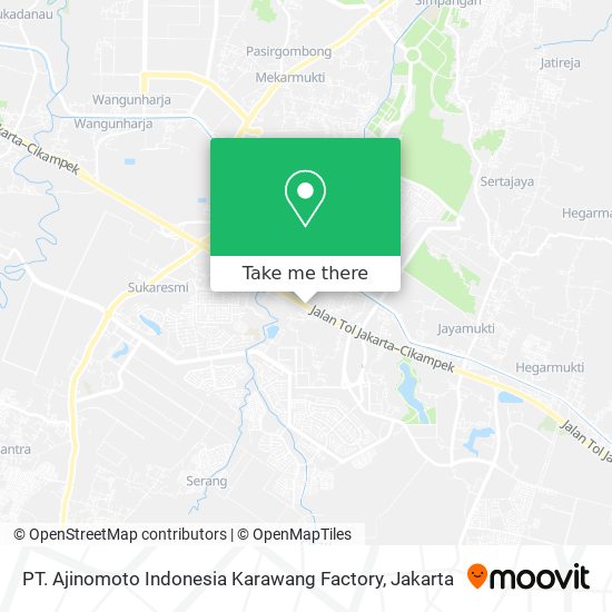 PT. Ajinomoto Indonesia Karawang Factory map