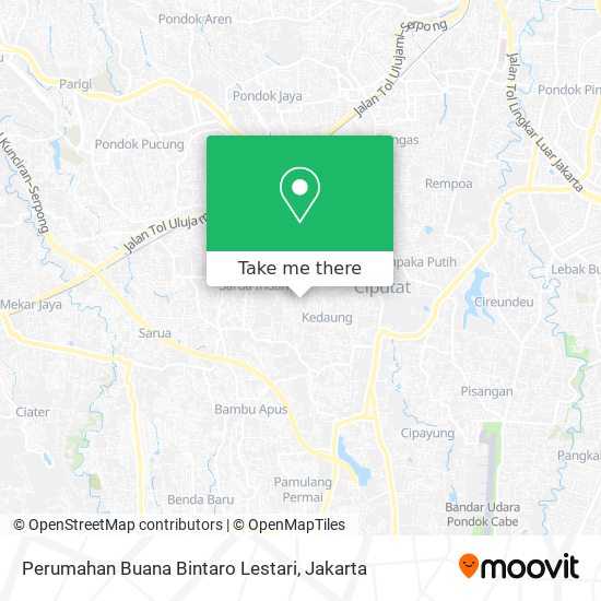 Perumahan Buana Bintaro Lestari map