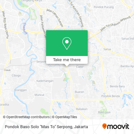 Pondok Baso Solo "Mas To" Serpong map