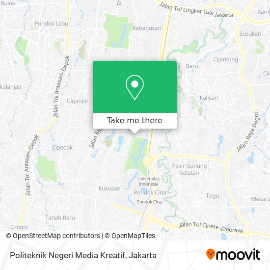 Politeknik Negeri Media Kreatif map