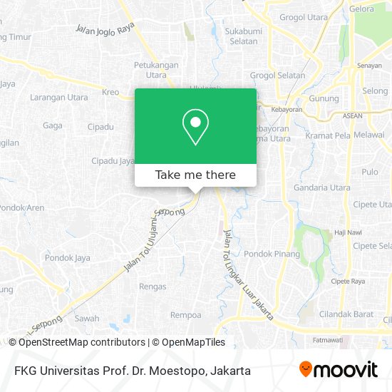 FKG Universitas Prof. Dr. Moestopo map