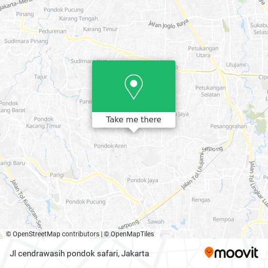 Jl cendrawasih pondok safari map