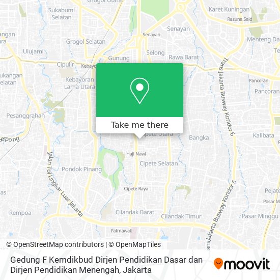 Gedung F Kemdikbud Dirjen Pendidikan Dasar dan Dirjen Pendidikan Menengah map