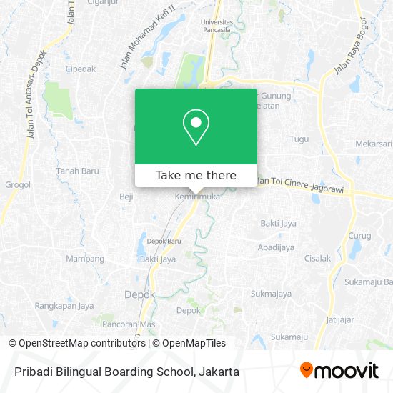 Pribadi Bilingual Boarding School map
