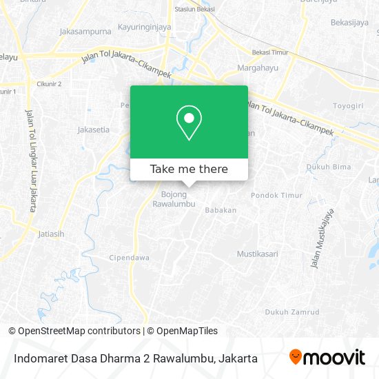 Indomaret Dasa Dharma 2 Rawalumbu map