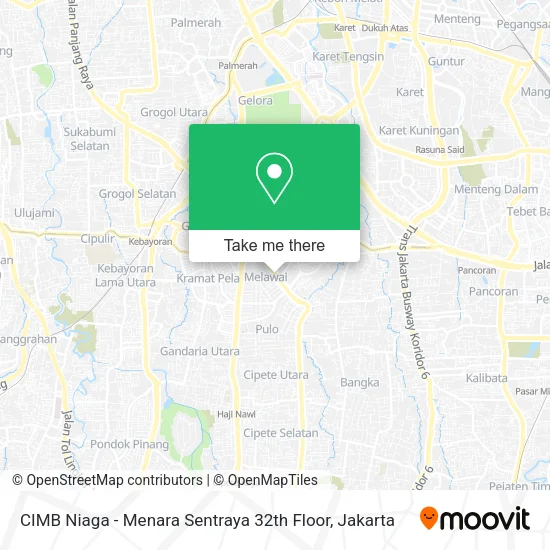CIMB Niaga - Menara Sentraya 32th Floor map