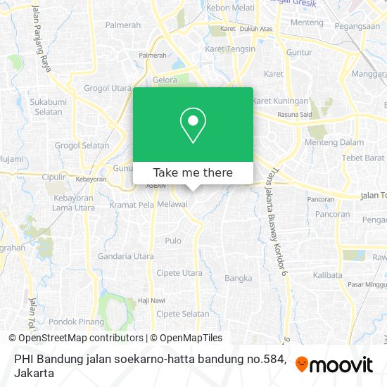 PHI Bandung jalan soekarno-hatta bandung no.584 map