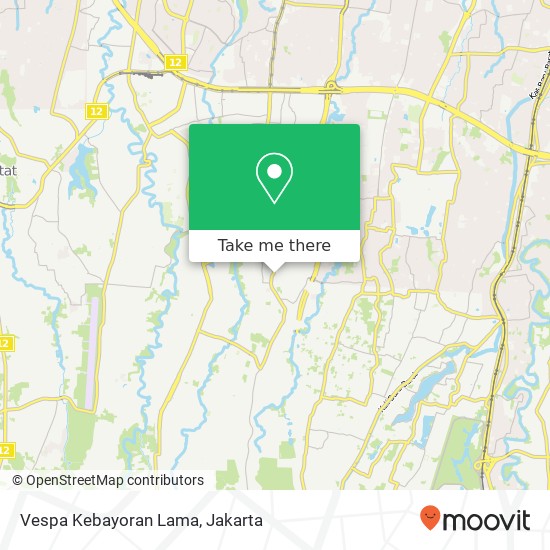 Vespa Kebayoran Lama map