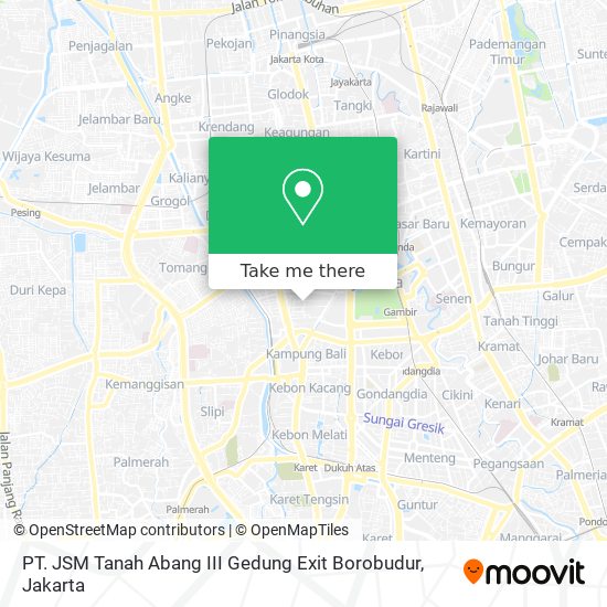 PT. JSM Tanah Abang III Gedung Exit Borobudur map