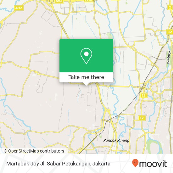 Martabak Joy Jl. Sabar Petukangan map