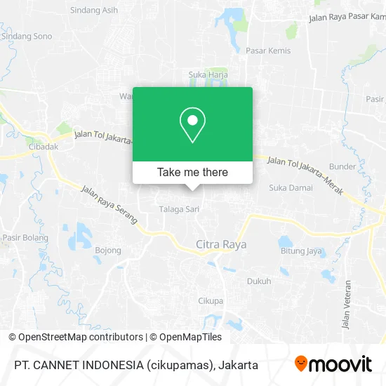PT. CANNET INDONESIA (cikupamas) map