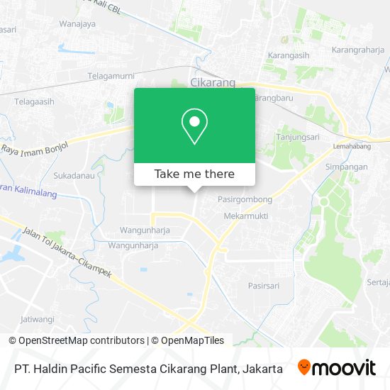 PT. Haldin Pacific Semesta Cikarang Plant map