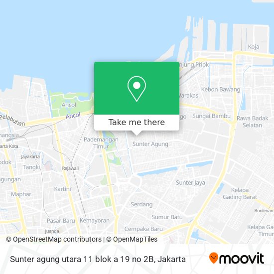 Sunter agung utara 11 blok a 19 no 2B map