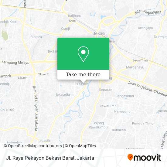 Jl. Raya Pekayon Bekasi Barat map
