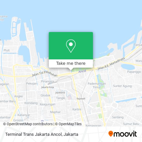 Terminal Trans Jakarta Ancol map