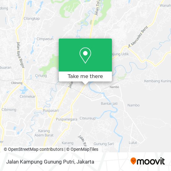 Jalan Kampung Gunung Putri map