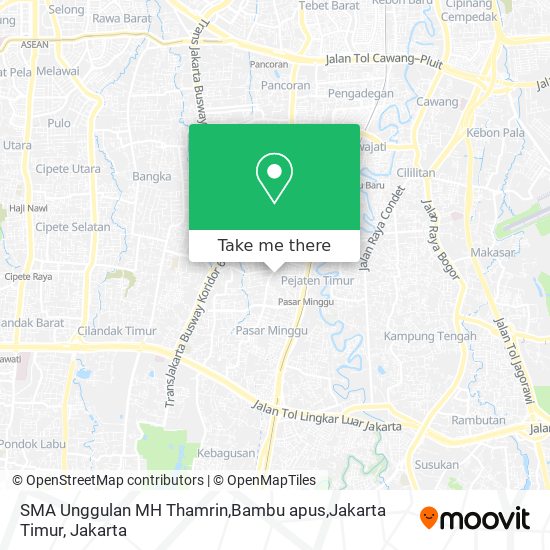 SMA Unggulan MH Thamrin,Bambu apus,Jakarta Timur map