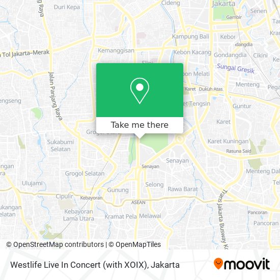 Westlife Live In Concert (with XOIX) map