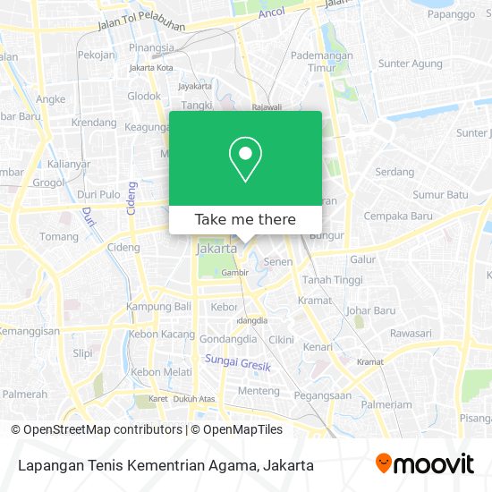 Lapangan Tenis Kementrian Agama map