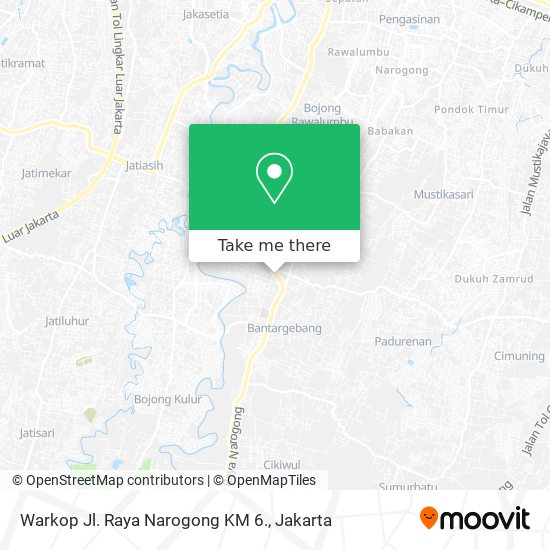 Warkop Jl. Raya Narogong KM 6. map