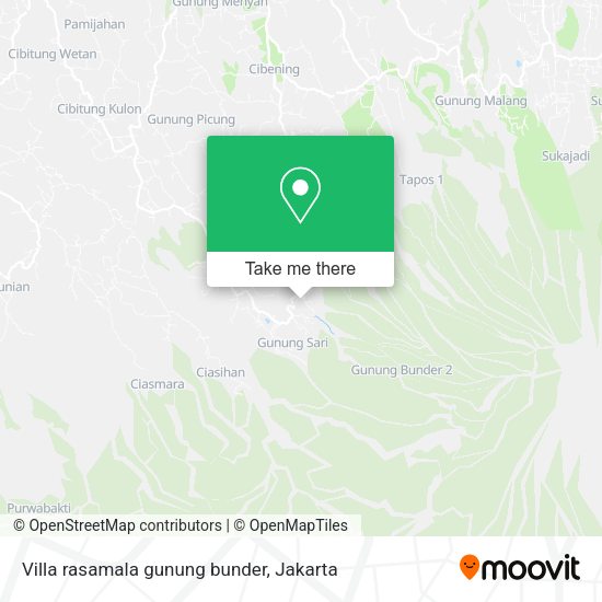Villa rasamala gunung bunder map