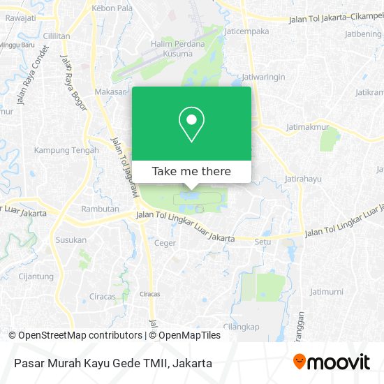 Pasar Murah Kayu Gede TMII map