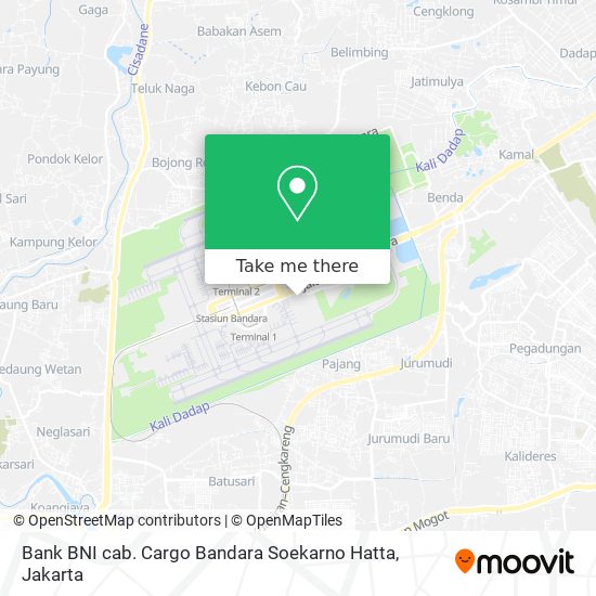 Bank BNI cab. Cargo Bandara Soekarno Hatta map