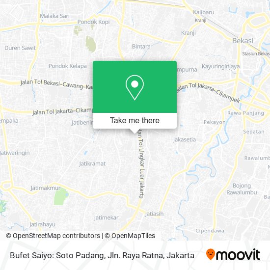 Bufet Saiyo: Soto Padang, Jln. Raya Ratna map