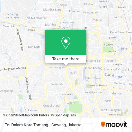Tol Dalam Kota Tomang - Cawang map