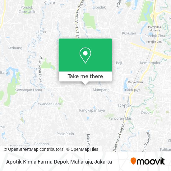 Apotik Kimia Farma Depok Maharaja map