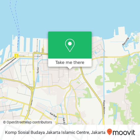 Komp Sosial Budaya Jakarta Islamic Centre map