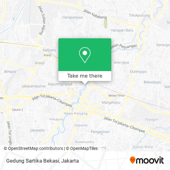 Gedung Sartika Bekasi map
