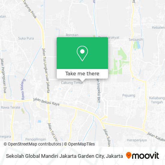 Sekolah Global Mandiri Jakarta Garden City map
