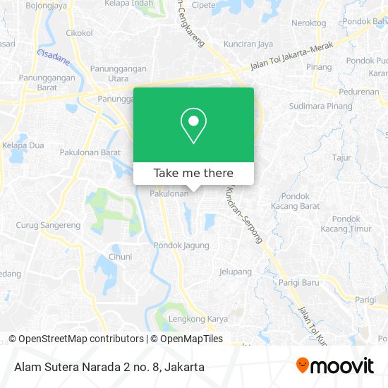 Alam Sutera Narada 2 no. 8 map