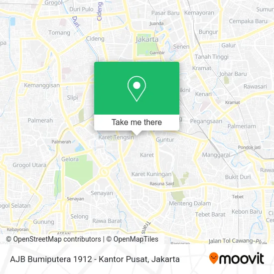 AJB Bumiputera 1912 - Kantor Pusat map