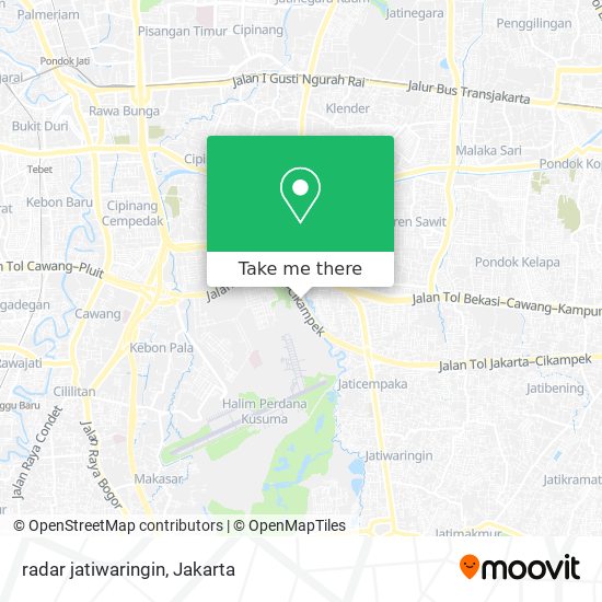 radar jatiwaringin map