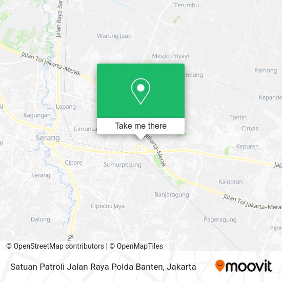 Satuan Patroli Jalan Raya Polda Banten map