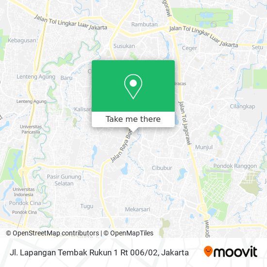 Jl. Lapangan Tembak Rukun 1 Rt 006 / 02 map